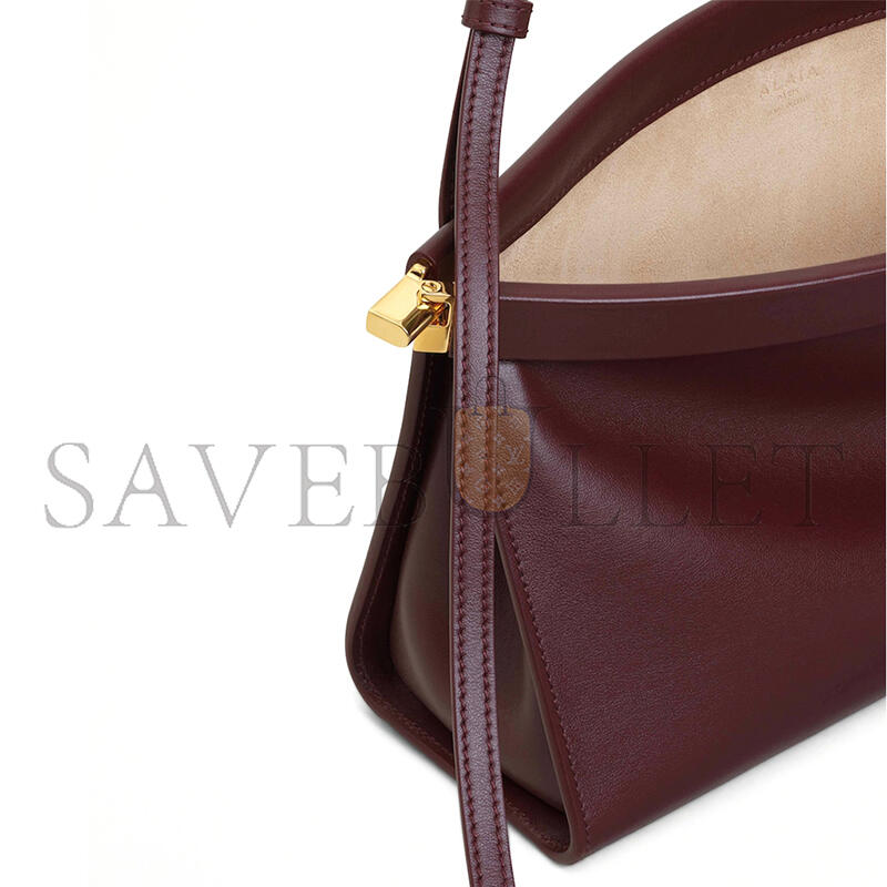 ALAÏA LE CLICK EAST WEST SMALL BAGUETTE BAG GARNET RED (25*12.5*7cm) 